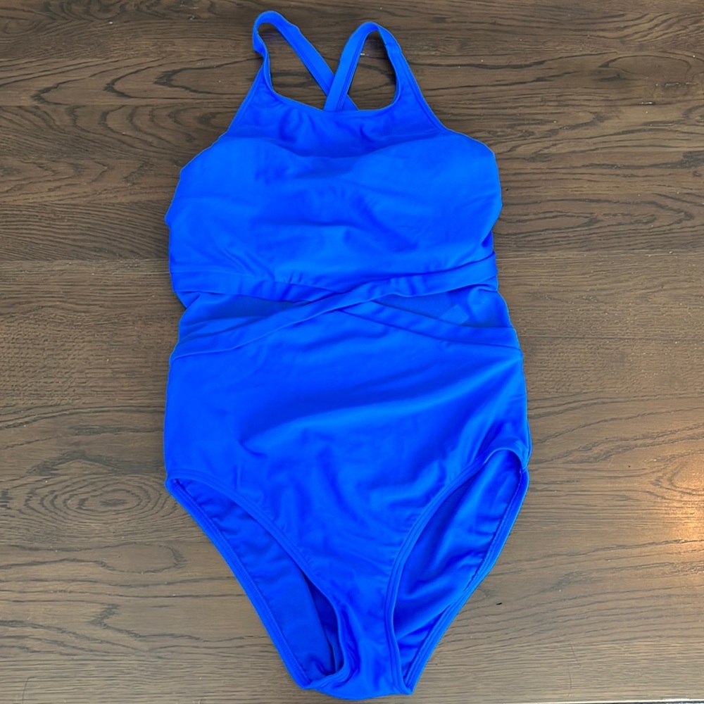 Coastal Blue Women's One Piece Swimsuit - Vibrant Blue